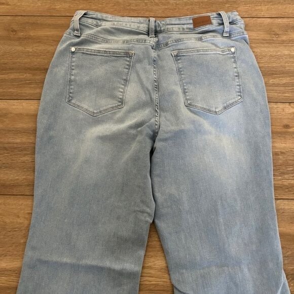 Judy Blue 16W Wide Leg Fit Denim Jeans Braided Waist - Picture 15 of 16